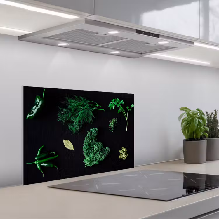 Kitchen splashback for hob - Green Grace — 1
