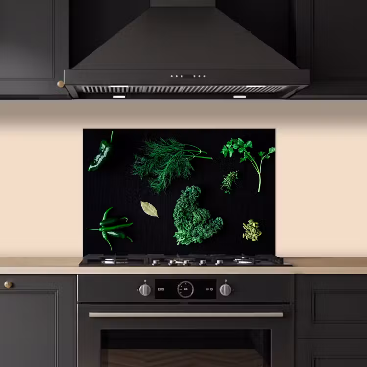 Kitchen splashback for hob - Green Grace — 5