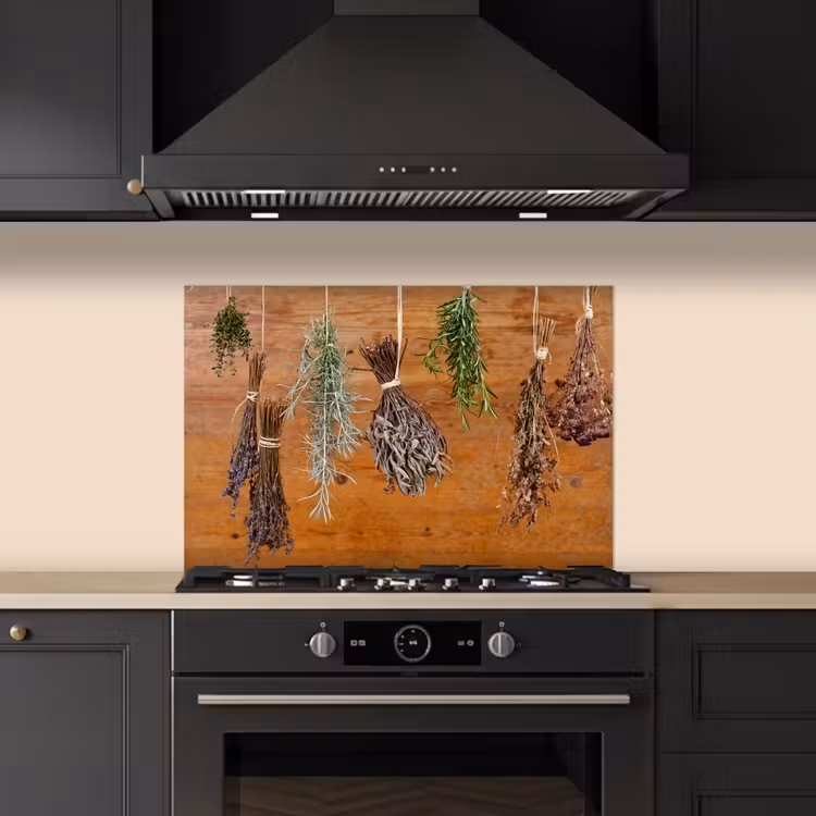 Kitchen splashback for hob - Herb drying — 5
