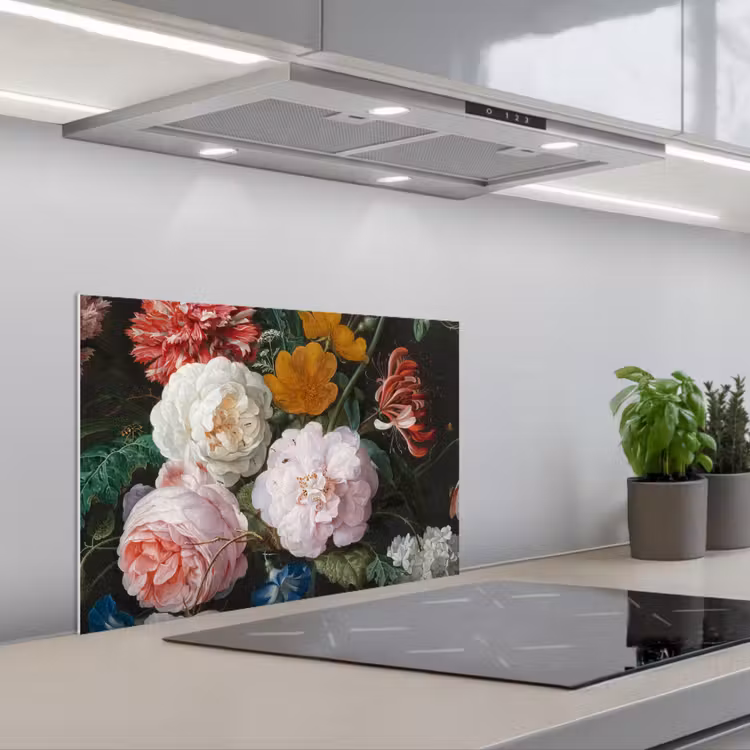 Kitchen splashback for hob - Still Life with Flowers — 1