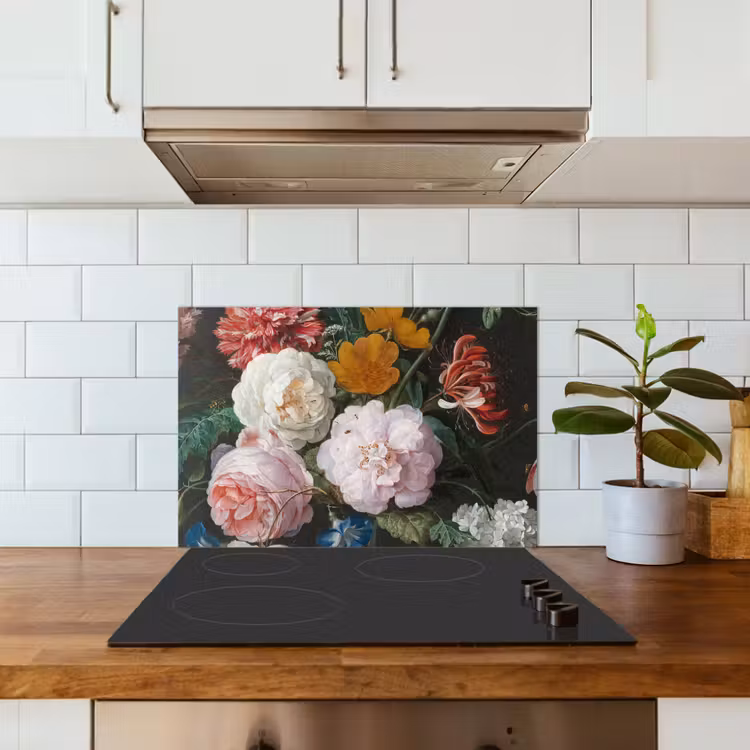 Kitchen splashback for hob - Still Life with Flowers — 3