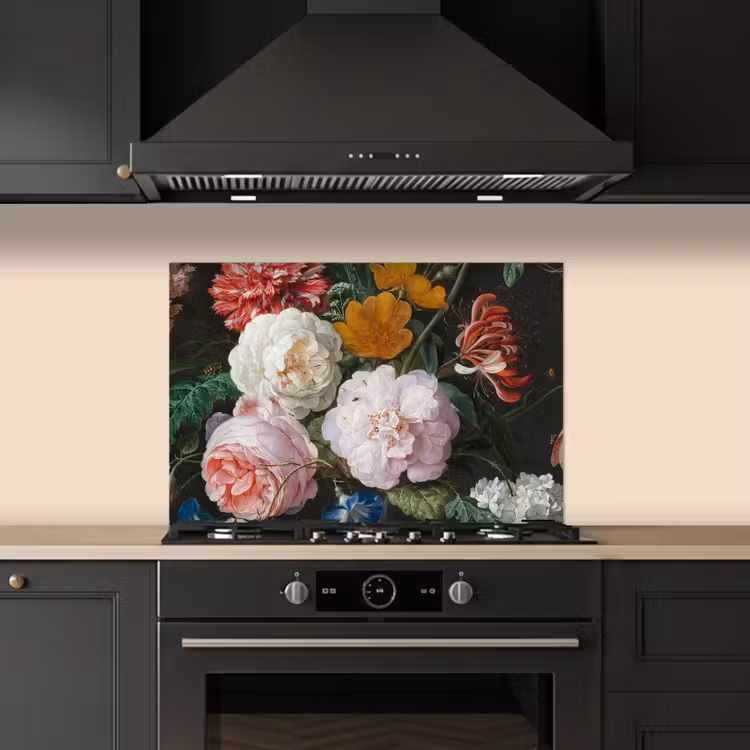 Kitchen splashback for hob - Still Life with Flowers — 5
