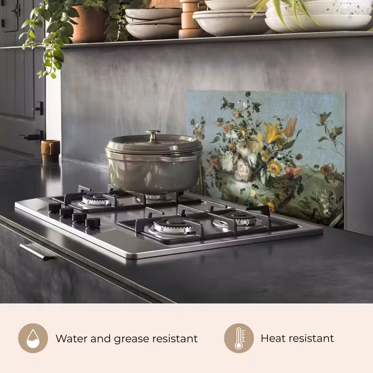 Kitchen splashback for hob - The Flowers of Francesco Guardi — 2