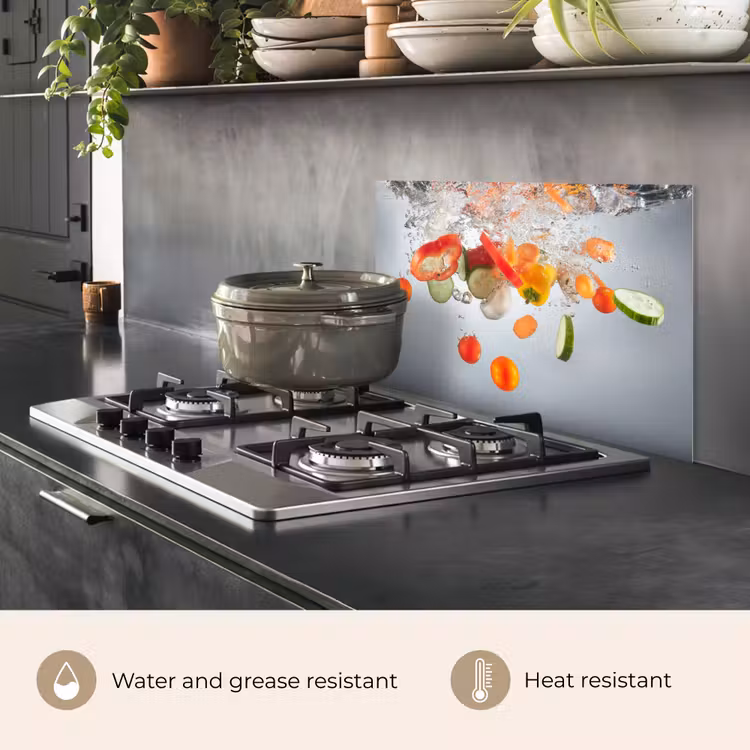 Kitchen splashback for hob - Underwater harvest — 2