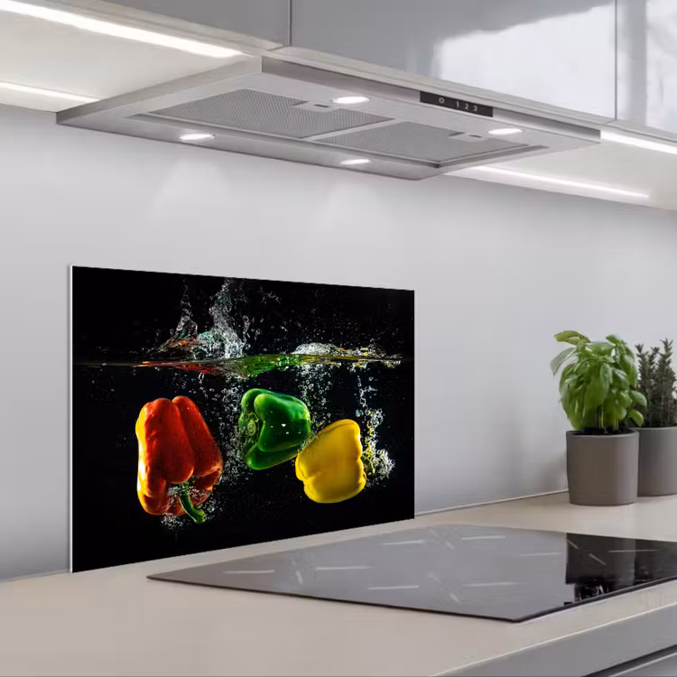 Kitchen splashback for hob - Waterfall of Peppers — 1
