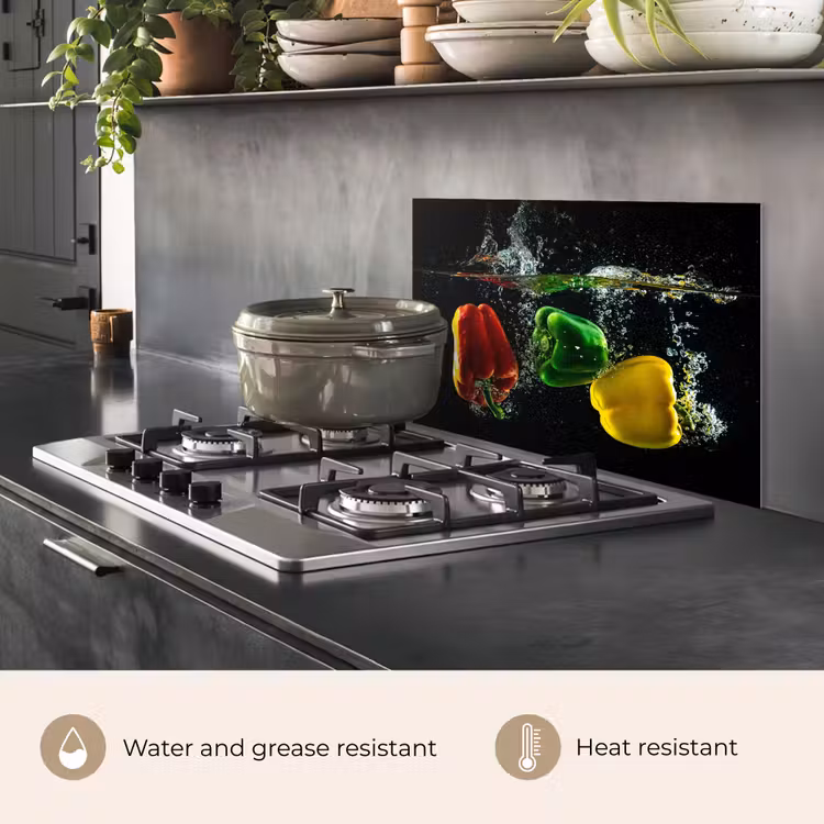 Kitchen splashback for hob - Waterfall of Peppers — 2