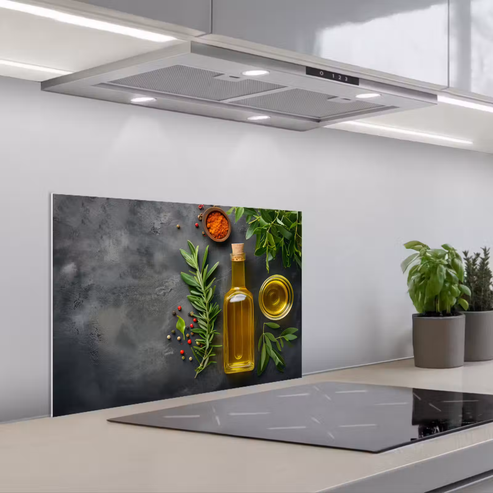 Kitchen splashback for hob - Mediterranean Cuisine Essentials — 1