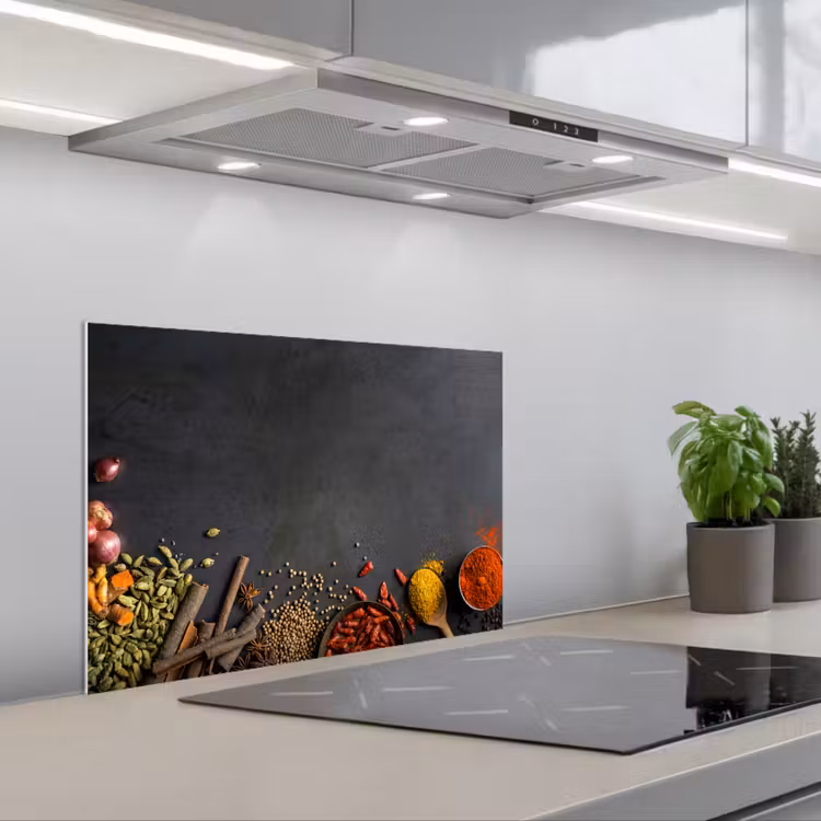 Kitchen splashback for hob - Still Life of Spices and Flavors — 1