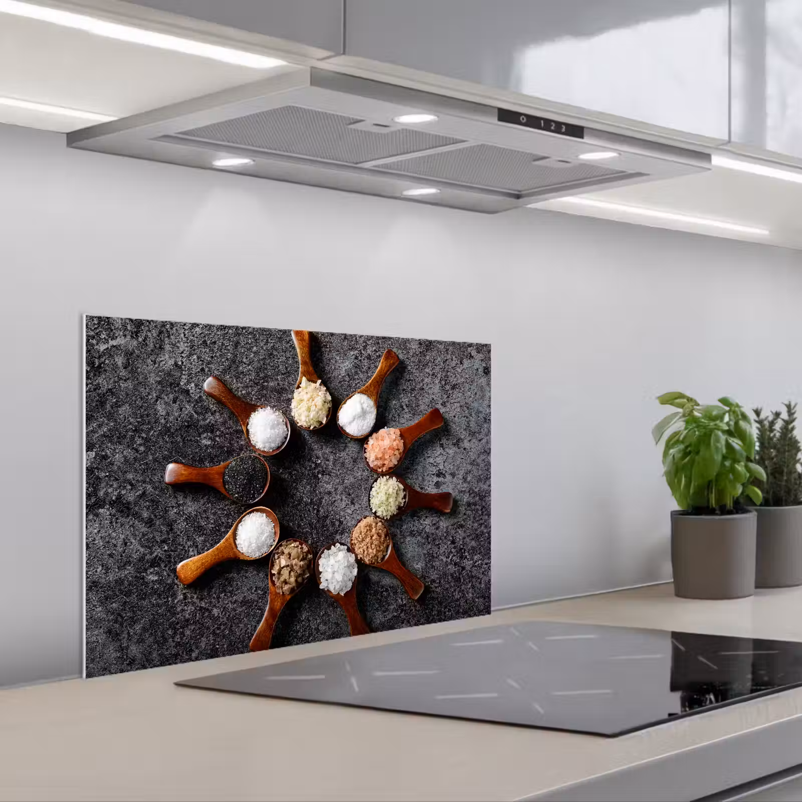 Kitchen splashback for hob - Salt crystals Galaxy — 1