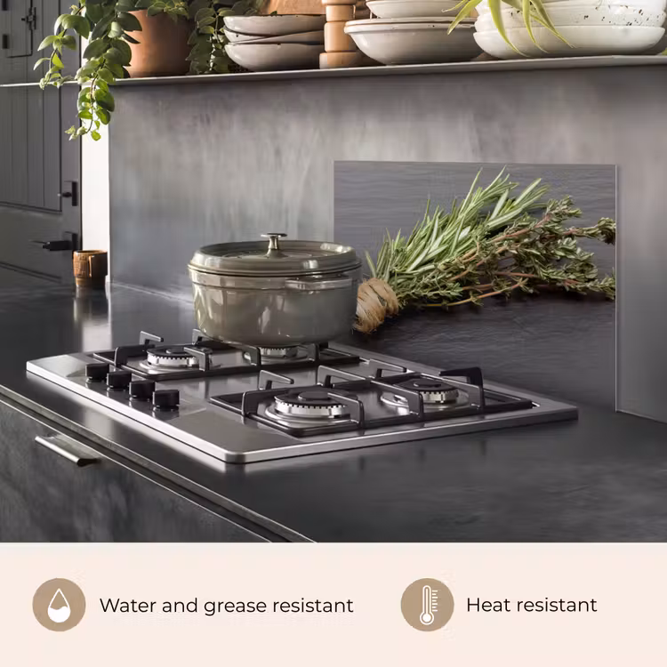 Kitchen splashback for hob - Herb Owl Elegance — 2