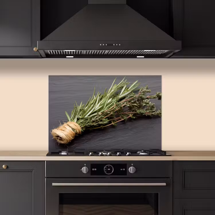 Kitchen splashback for hob - Herb Owl Elegance — 5