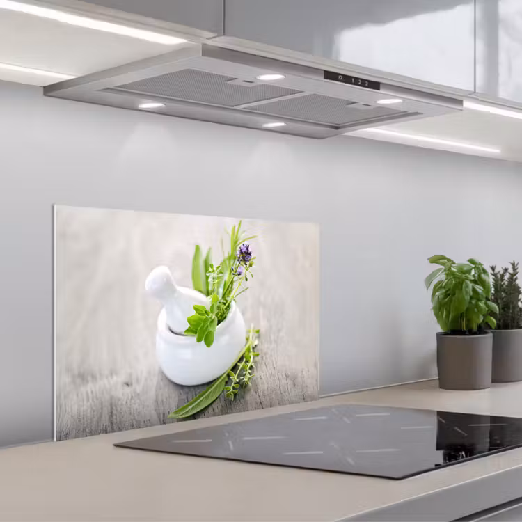 Kitchen splashback for hob - Herbs at Peace — 1