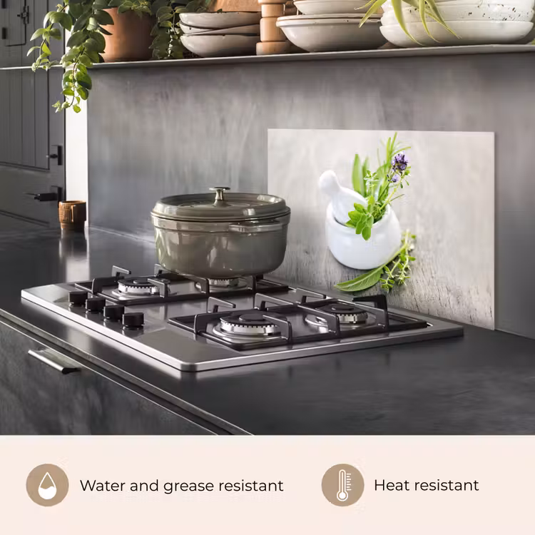 Kitchen splashback for hob - Herbs at Peace — 2
