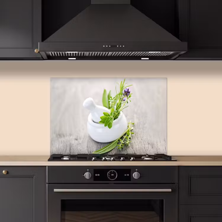 Kitchen splashback for hob - Herbs at Peace — 5