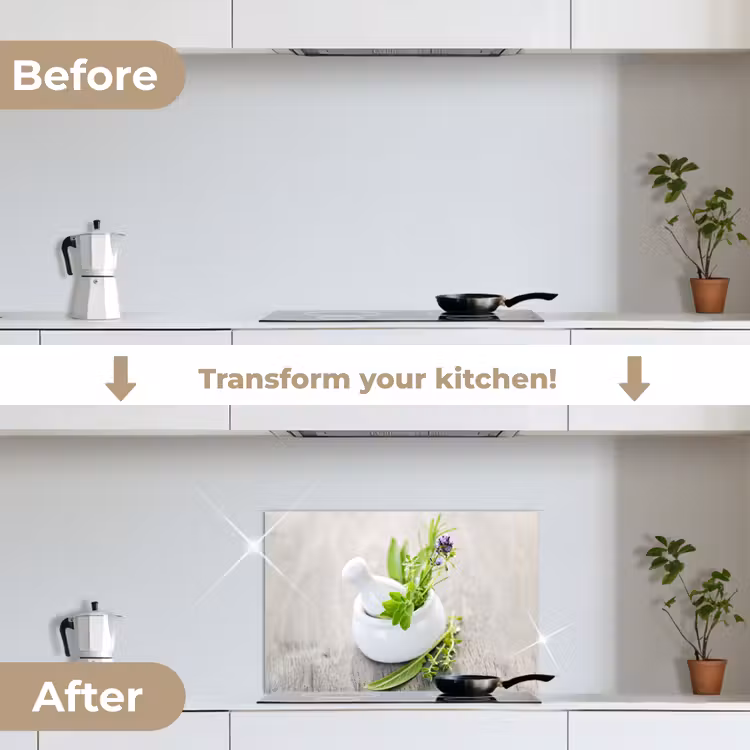 Kitchen splashback for hob - Herbs at Peace — 7