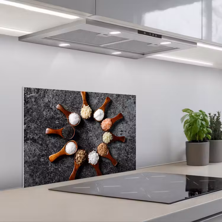 Kitchen splashback for hob - Salt crystals Galaxy — 1