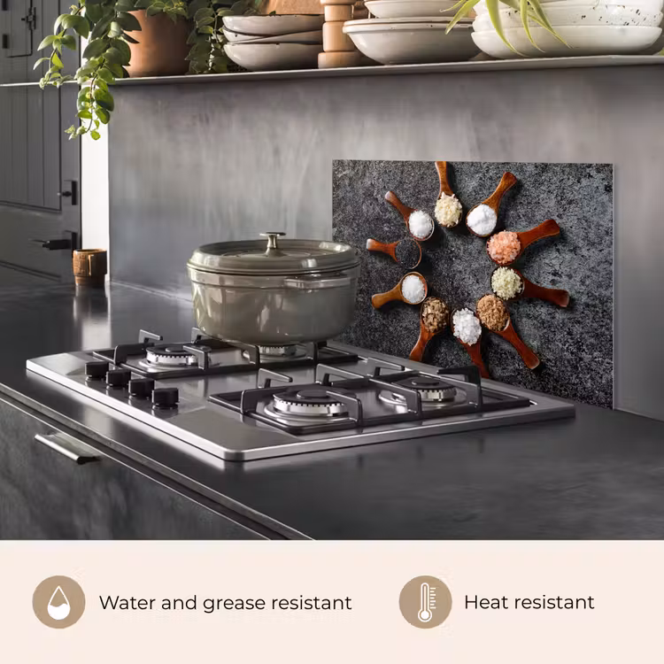 Kitchen splashback for hob - Salt crystals Galaxy — 2
