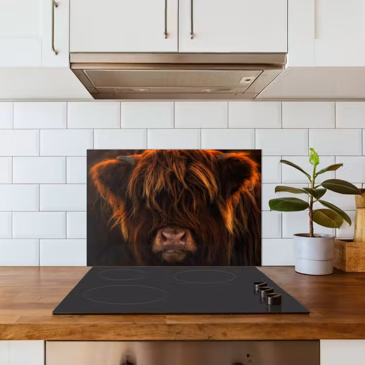 Kitchen splashback for hob - Scottish Highlander - Cow - Portrait - Animals — 3
