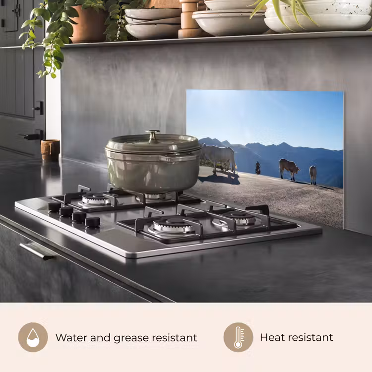 Kitchen splashback for hob - Scottish highlander - Light - Mountain - Nature — 2