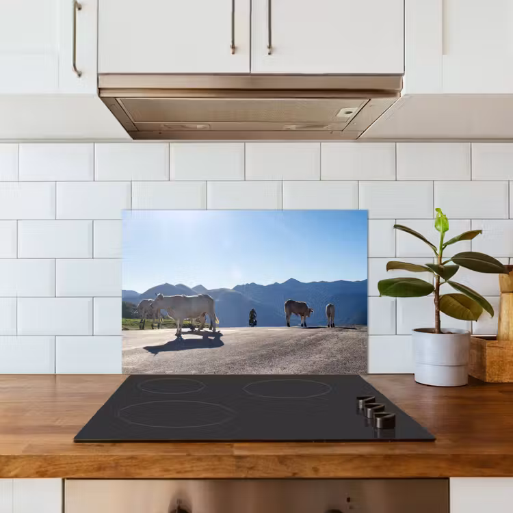 Kitchen splashback for hob - Scottish highlander - Light - Mountain - Nature — 3