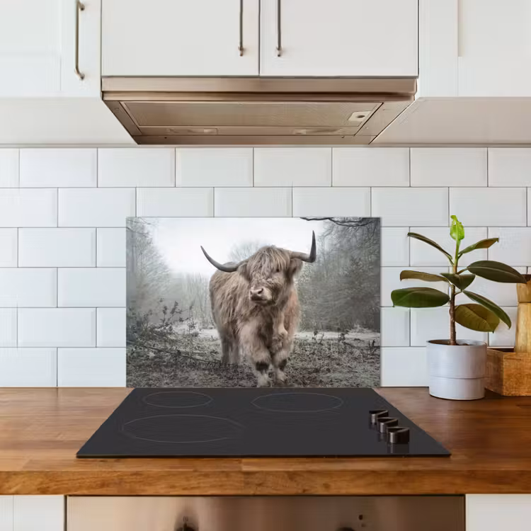 Kitchen splashback for hob - Scottish highlander - Nature - Autumn - Animals - Wildlife - Forest — 3