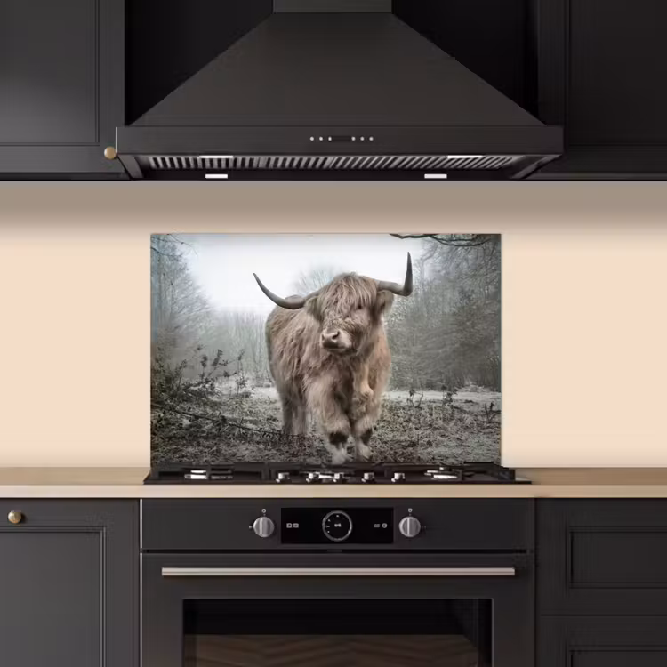 Kitchen splashback for hob - Scottish highlander - Nature - Autumn - Animals - Wildlife - Forest — 5