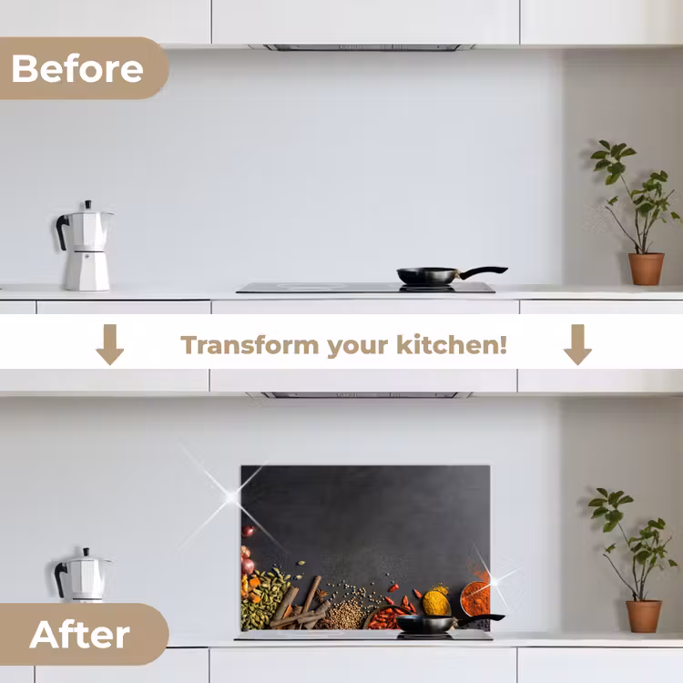 Kitchen splashback for hob - Herbs - Food - Spices - Black - Paprika - Cinnamon — 7
