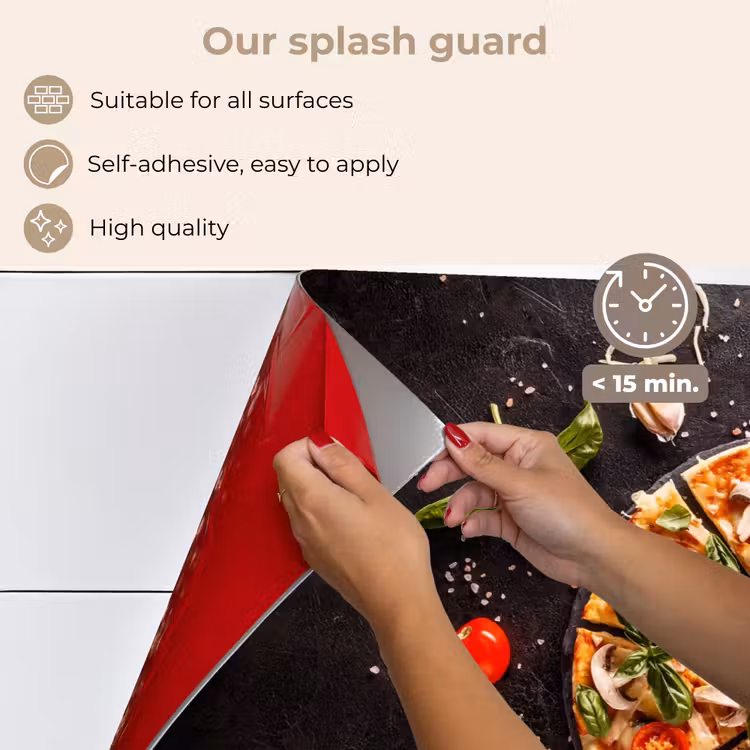Kitchen splashback for hob - Pizza - Vegetable - Herbs - Kitchen - Industrial — 4