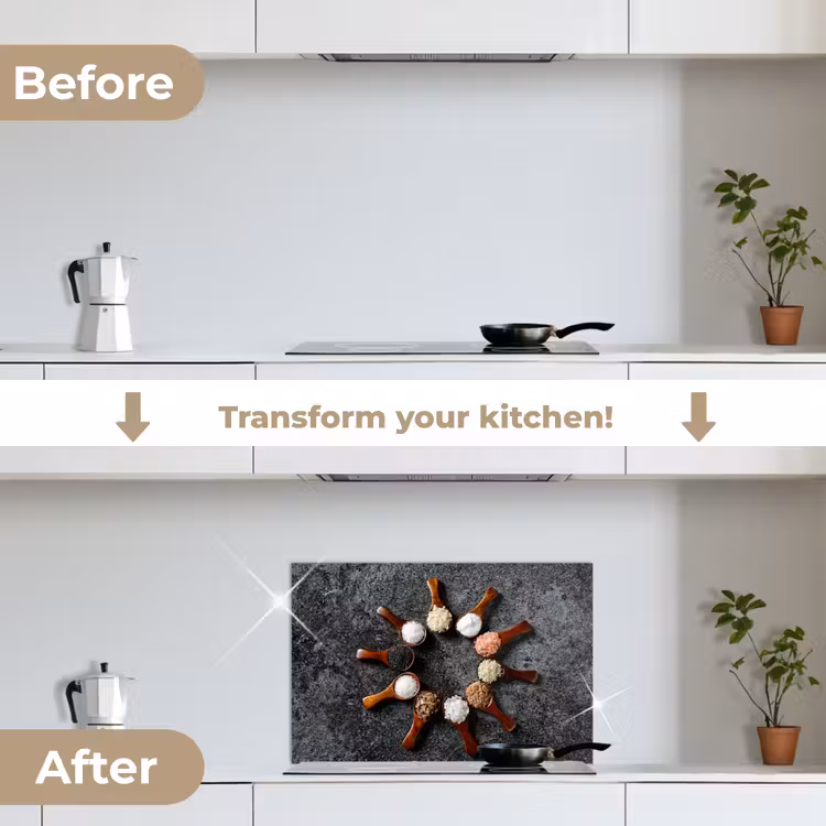 Kitchen splashback for hob - Spoon - Herbs - Spices - Kitchen - Industrial — 7