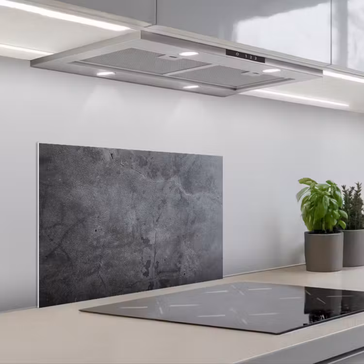 Kitchen splashback for hob - Shadow Play on Concrete — 1