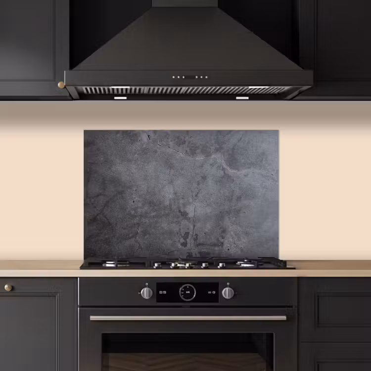 Kitchen splashback for hob - Shadow Play on Concrete — 5