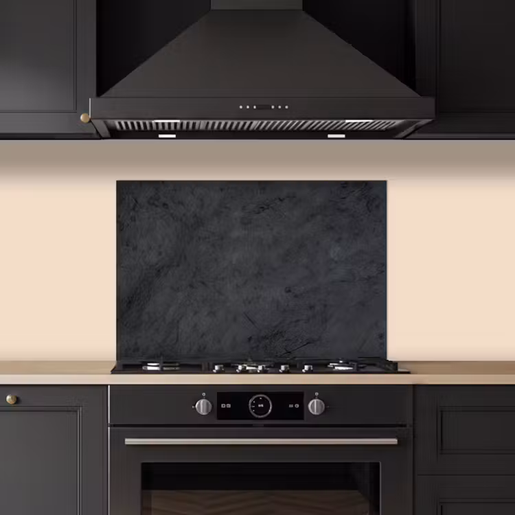 Kitchen splashback for hob - Gray - Cement - Concrete - Industrial - Textured — 5