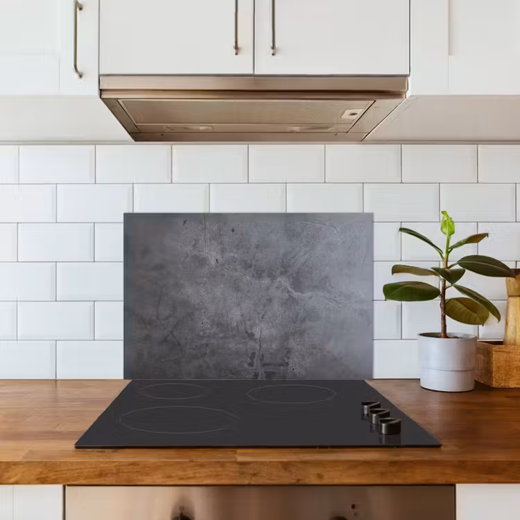 Kitchen splashback for hob - Industrial - Concrete - Gray - Slate - Retro — 3