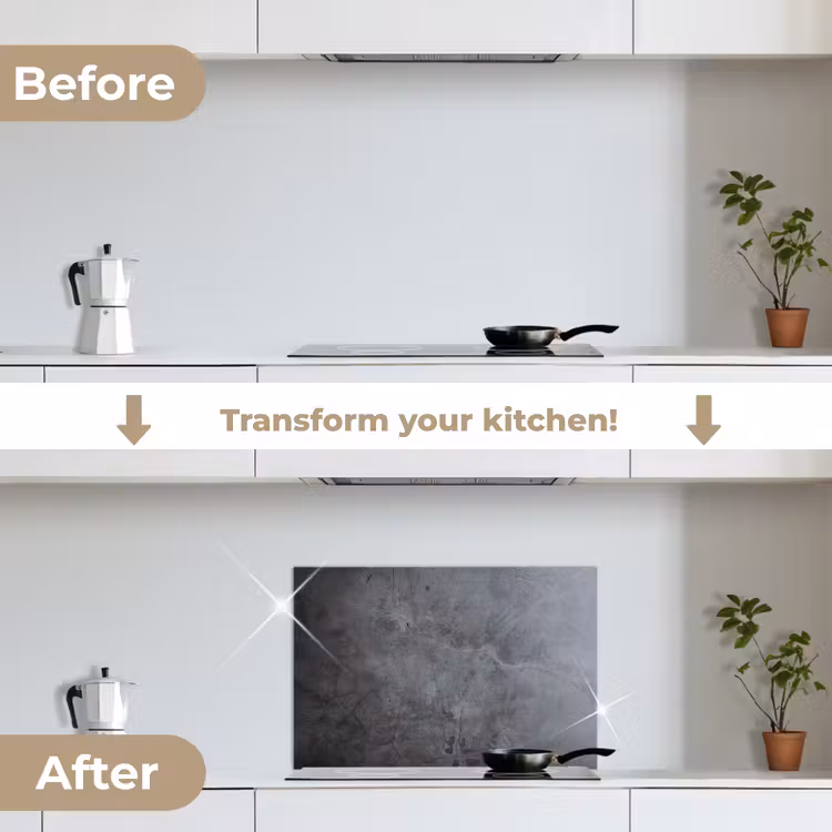 Kitchen splashback for hob - Industrial - Concrete - Gray - Slate - Retro — 7