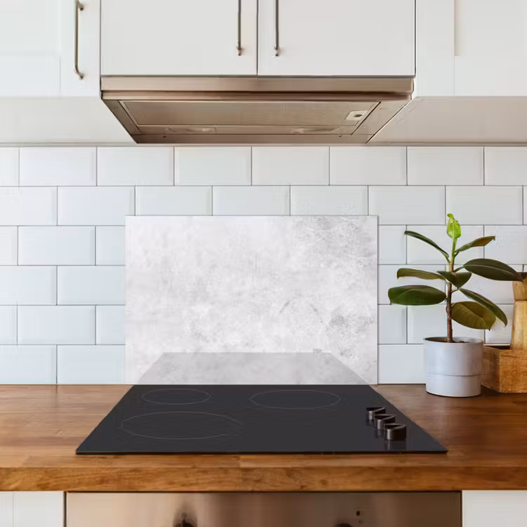 Kitchen splashback for hob - Soft Concrete Blood — 3