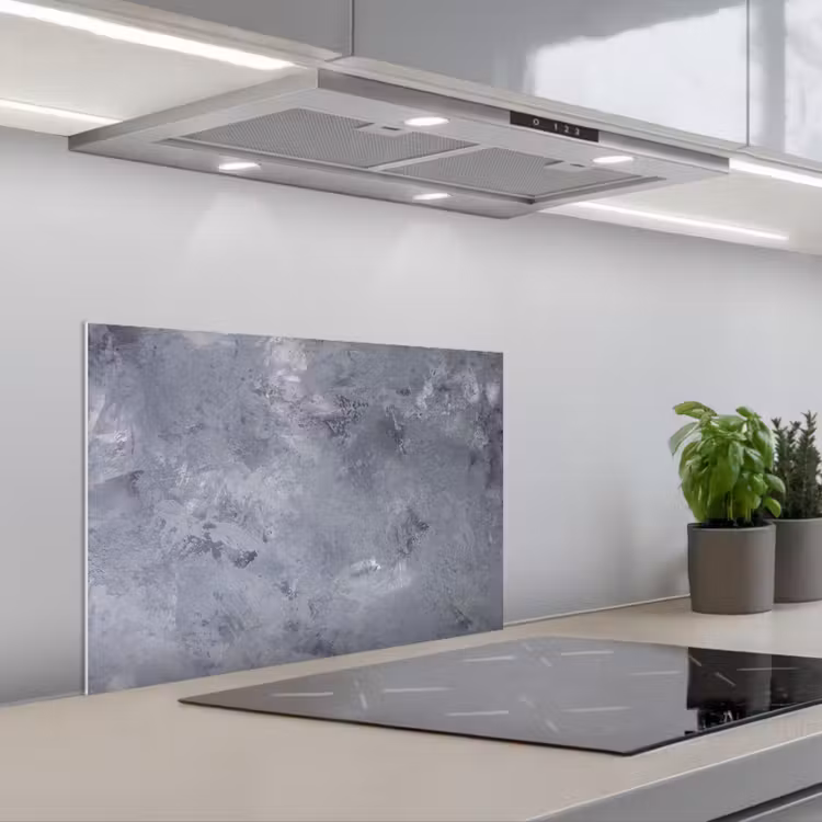 Kitchen splashback for hob - Slate - Concrete - Retro - Structures - Gray - Rustic — 1