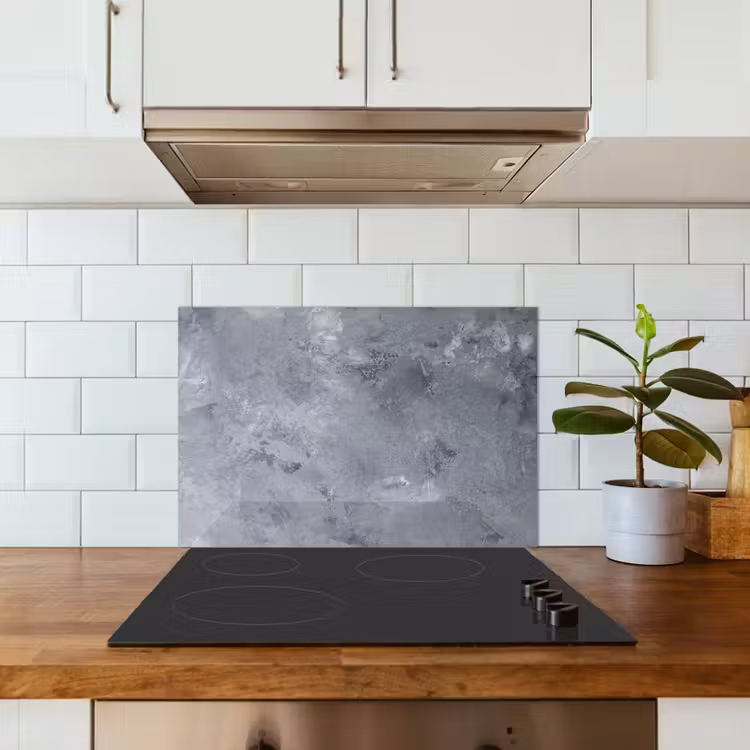 Kitchen splashback for hob - Slate - Concrete - Retro - Structures - Gray - Rustic — 3