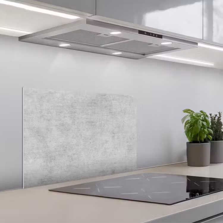 Kitchen splashback for hob - Weathered Gray Canvas — 1
