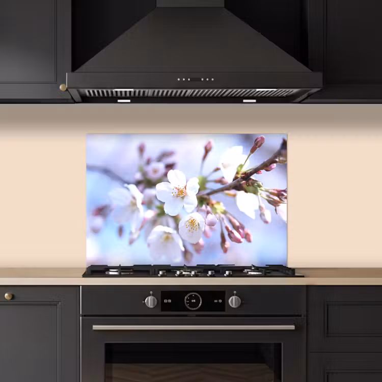 Kitchen splashback for hob - Flowers - Sakura - Branch - Blossom branches — 5