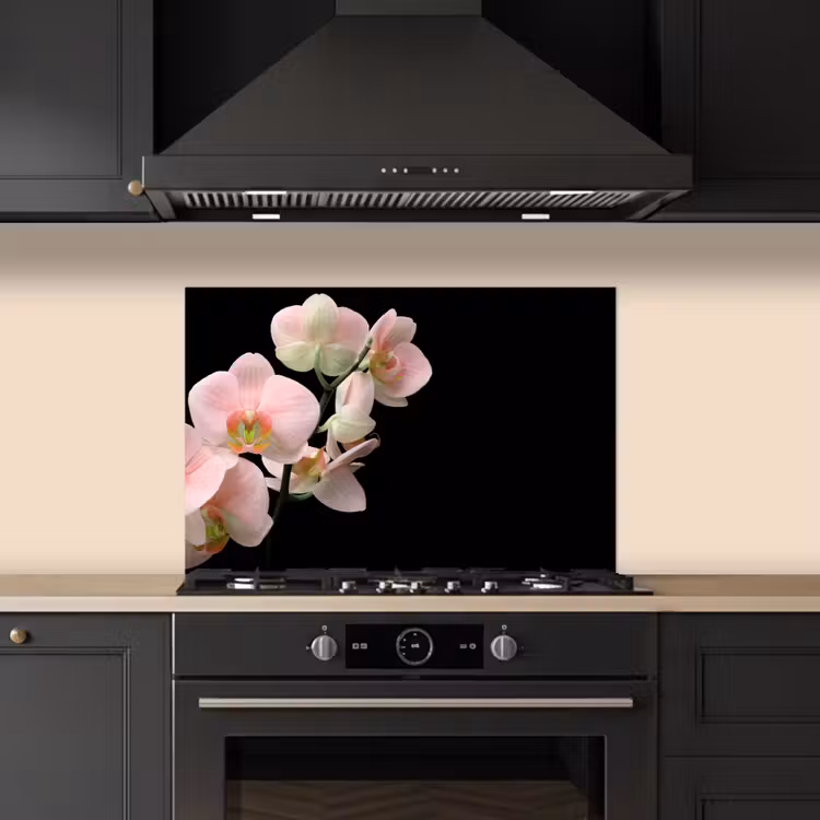 Kitchen splashback for hob - Orchid - Flowers - Pink - Still life - Flora — 5