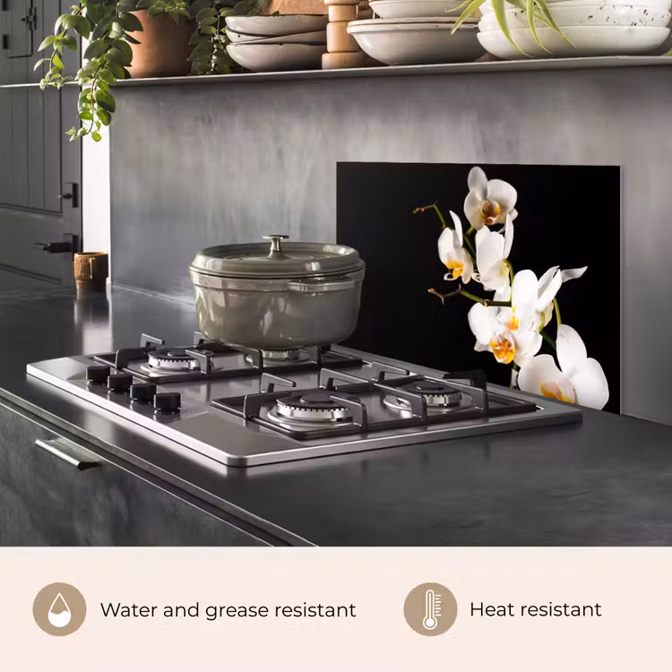 Kitchen splashback for hob - Orchid - Flowers - Plants - Botanical — 2