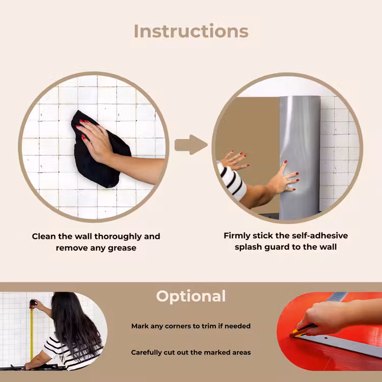 Kitchen splashback for hob - Palette - Beige - Interior — 6