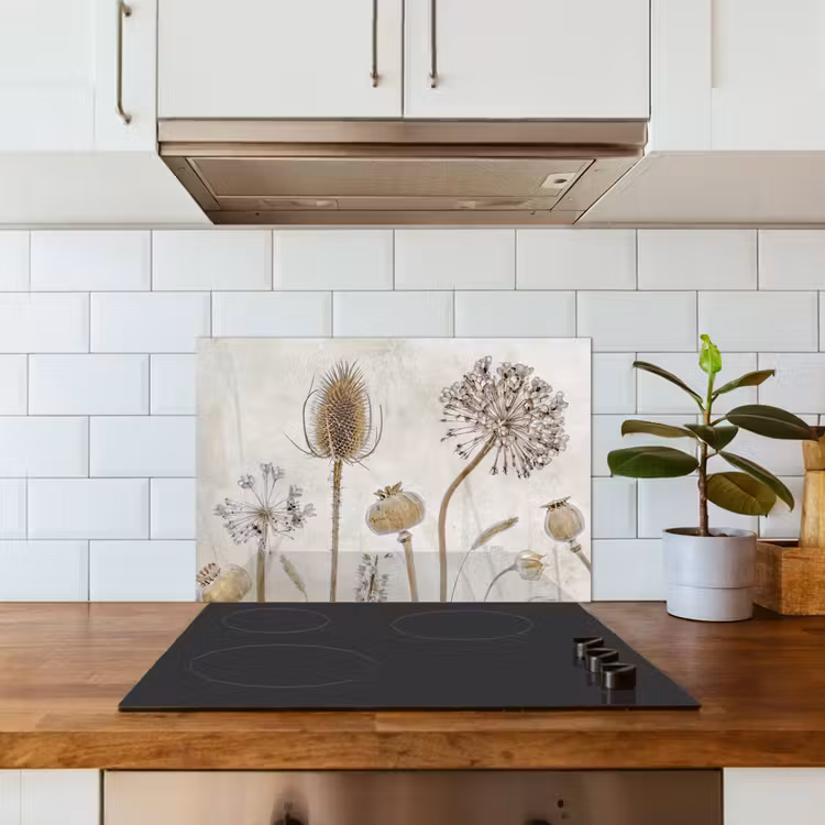 Kitchen splashback for hob - Tranquil Botanical Elegance — 3