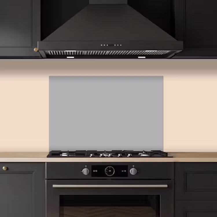 Kitchen splashback for hob - Gray - Solid print — 5