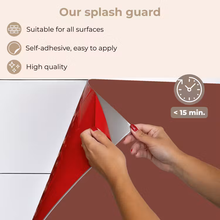 Kitchen splashback for hob - Palette - Red - Interior — 4