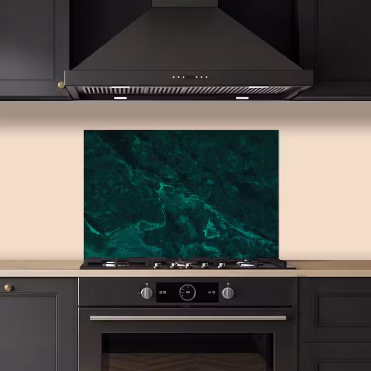 Kitchen splashback for hob - Marble - Lime - Green - Textured - Marble look — 5