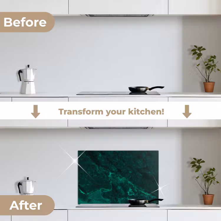 Kitchen splashback for hob - Marble - Lime - Green - Textured - Marble look — 7