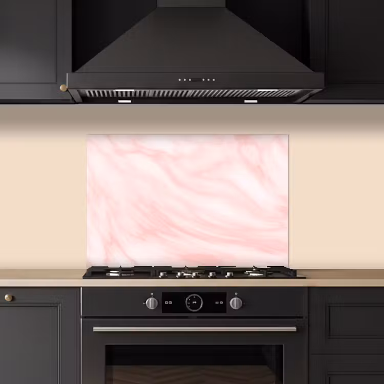 Kitchen splashback for hob - Marble - Pink - White - Luxe - Marble look — 5