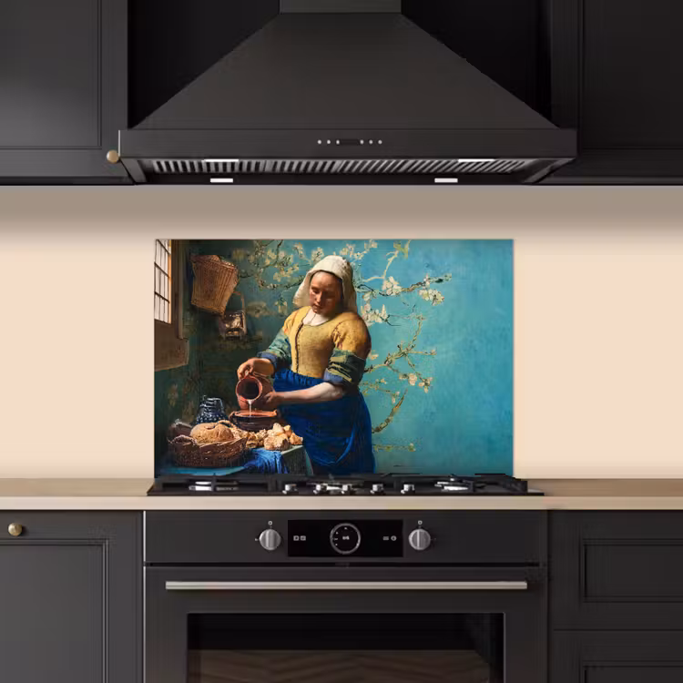 Kitchen splashback for hob - Milkmaid - Almond Blossom - Van Gogh - Vermeer - Painting - Old Masters — 5