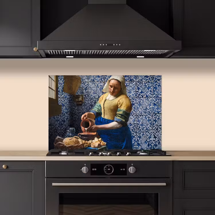 Kitchen splashback for hob - Milkmaid - Delft Blue - Vermeer - Painting - Old Masters — 5